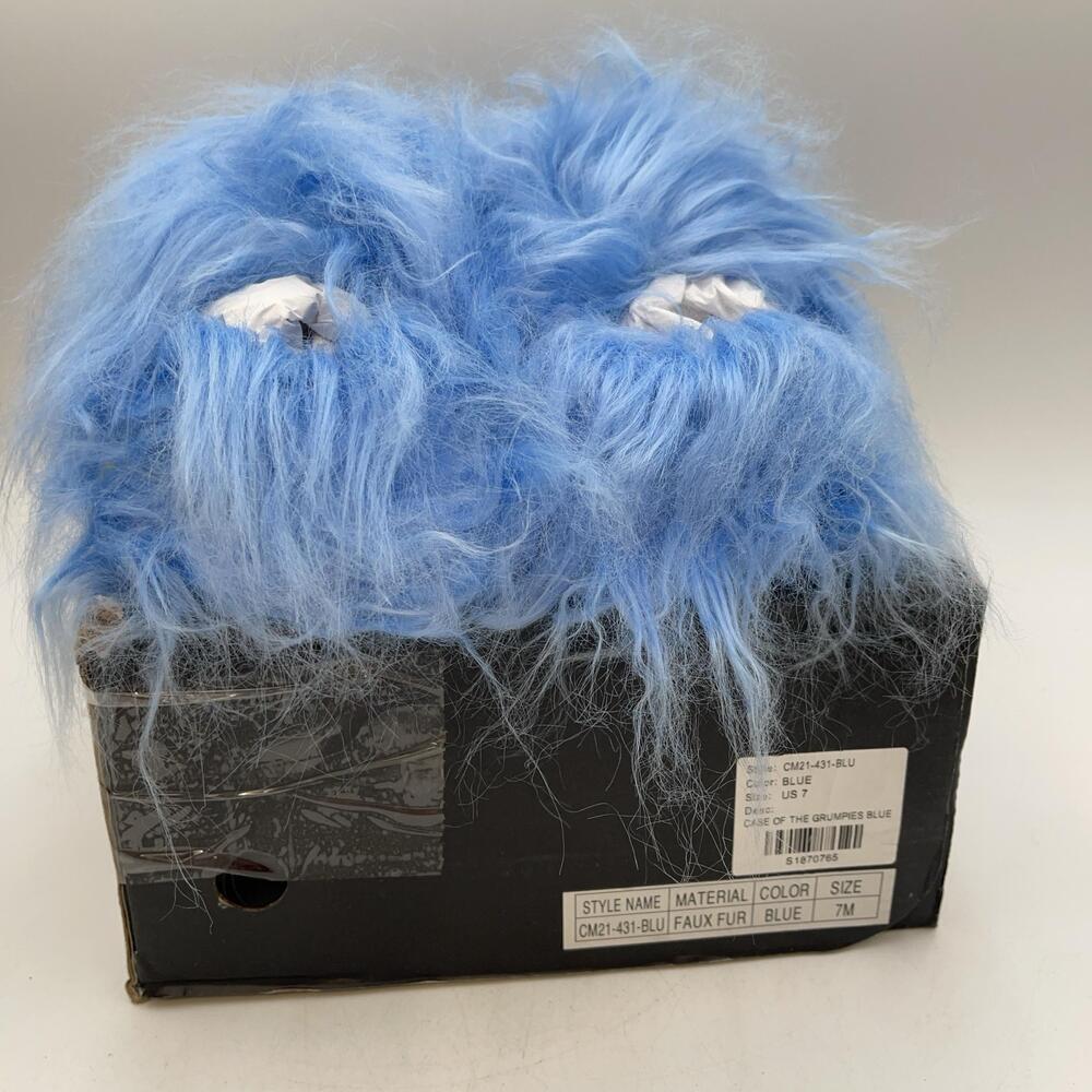 Current Mood Dolls Kill Case of the Grumpies Blue Slipper Women Size 7